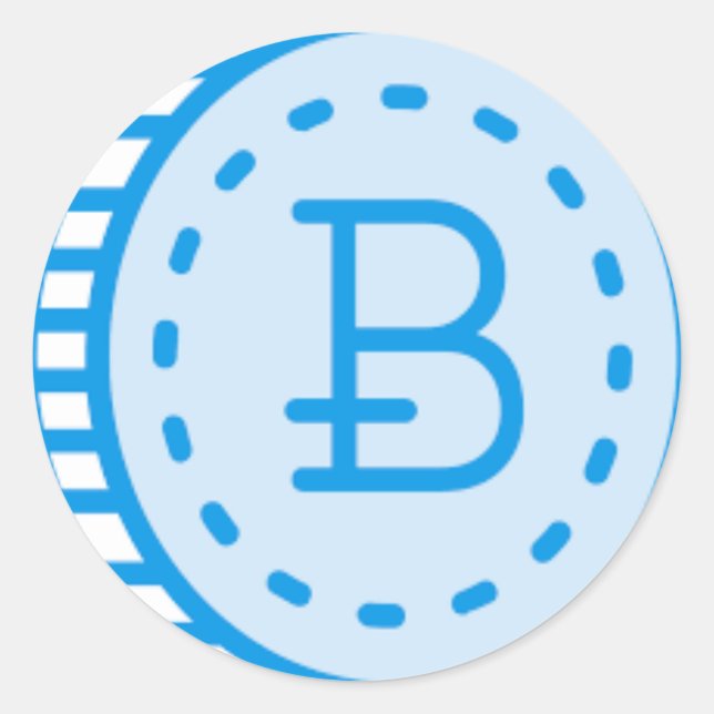 Sticker Rond Bitcoin Bluez (Devant)