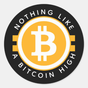 Sticker Rond Bitcoin élevé