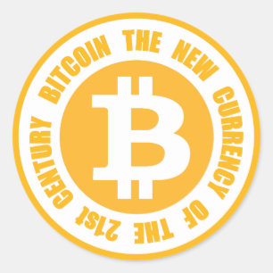 Sticker Rond Bitcoin La Nouvelle Monnaie Du 21Ème Siècle