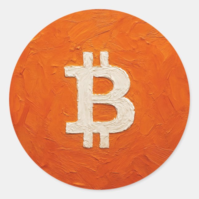 Sticker Rond Bitcoin Standard (Oil, Style: 2) (Devant)