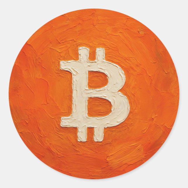 Sticker Rond Bitcoin Standard (Oil, Style: 3) (Devant)