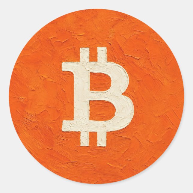 Sticker Rond Bitcoin Standard (Oil, Style: 4) (Devant)