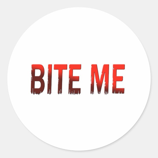 Sticker Rond Bite-moi (Devant)