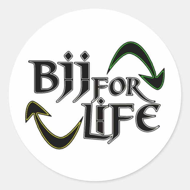 Sticker Rond BJJ 4 Life (Devant)