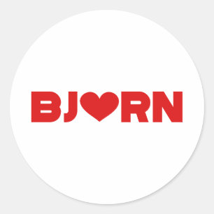 Sticker Rond Bjorn Love