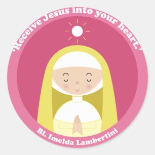 Sticker Rond Bl. Imelda Lambertini