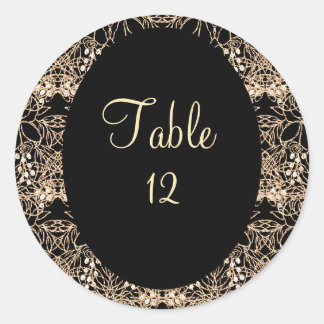 Sticker Rond black and gold
