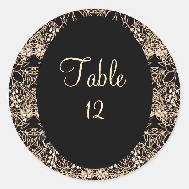 Sticker Rond black and gold (Devant)