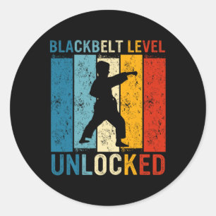 Sticker Rond Black Belt Hommes Atteindre Arts Martiaux Karate B
