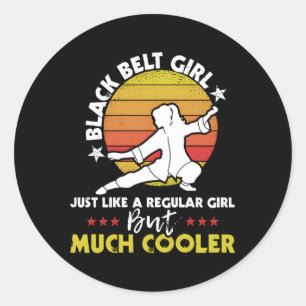 Sticker Rond Black Belt Karate Taekwondo Mixte Mial Mixed marti
