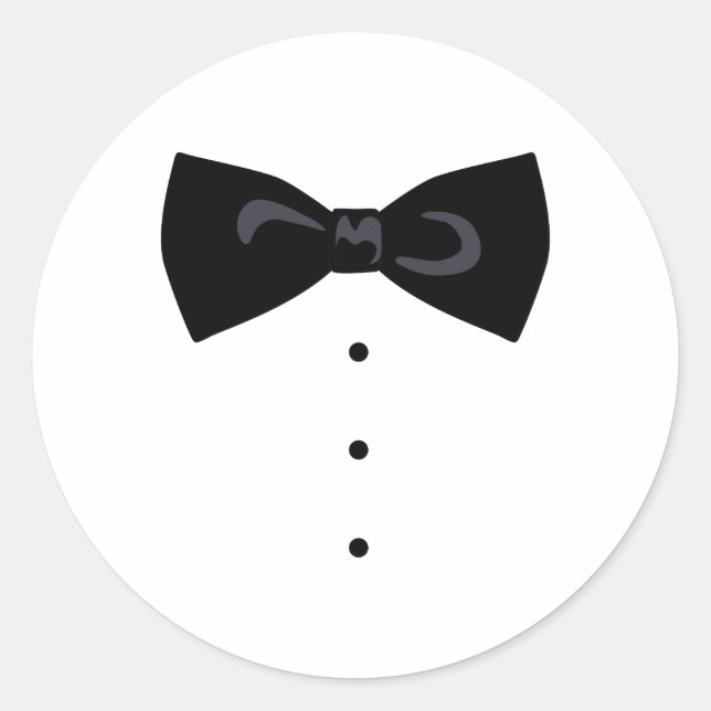 Sticker Rond Black Bowtie (Devant)