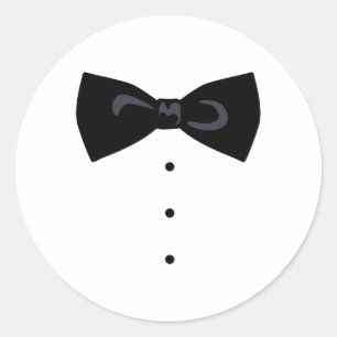 Sticker Rond Black Bowtie