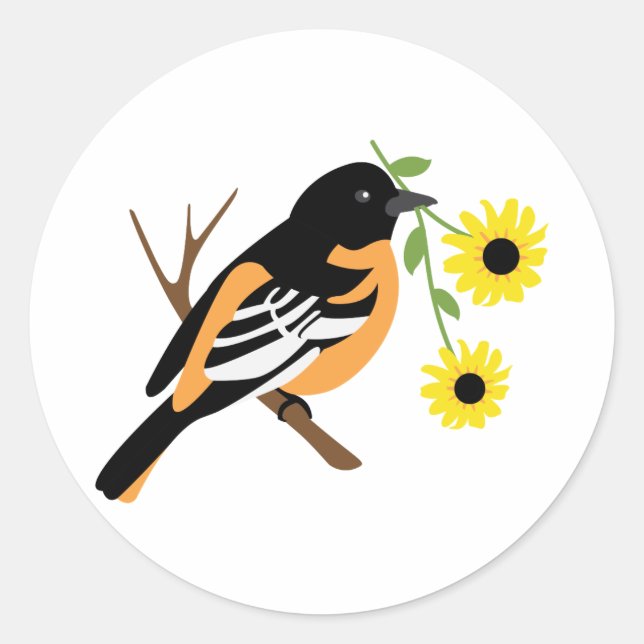 Sticker Rond Black Eyed Susan Oriole (Devant)