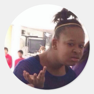 Sticker Rond Black girl quel mème