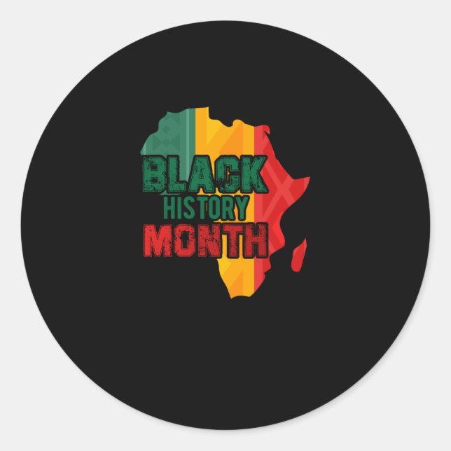 Sticker Rond Black History Month Africa Flag (3) (Devant)