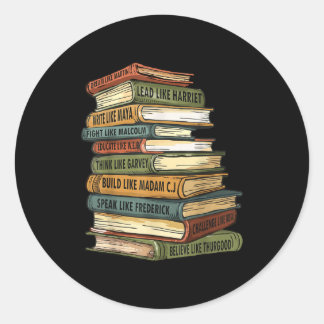 Sticker Rond Black History Month Black History Black Black Hist