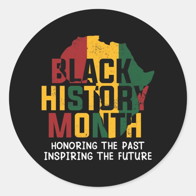 Sticker Rond Black History Months African Continent (Devant)