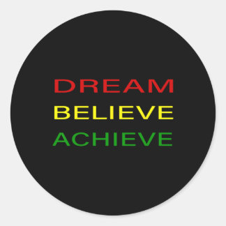 Sticker Rond Black History Moth Dream Croire Atteindre - Red Ye