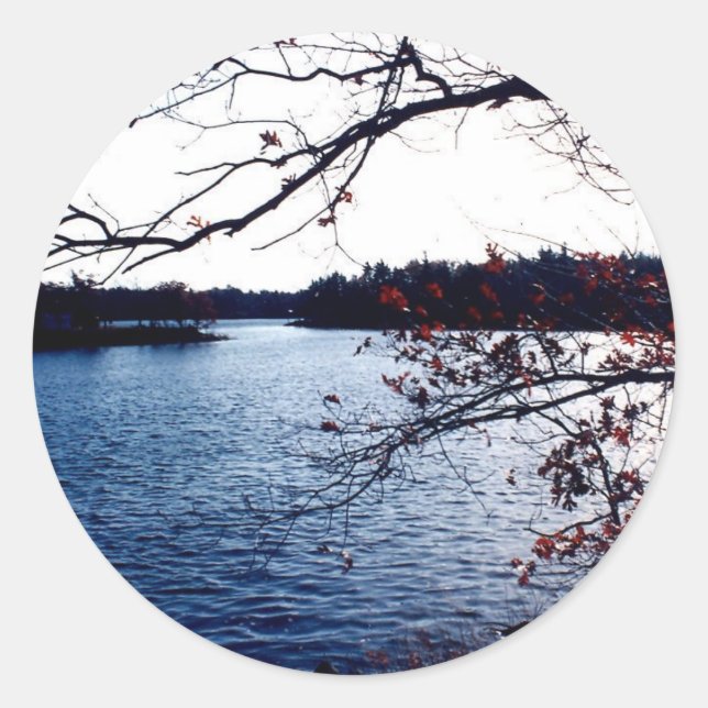 Sticker Rond Black Lake, NY (Devant)