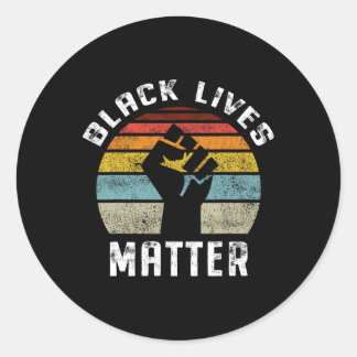 Sticker Rond Black Lives Problème Rétro Vintage