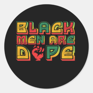 Sticker Rond black_men_are_dope_01