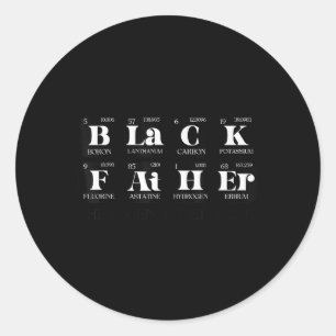 Sticker Rond Black Père élément essentiel Black Histoire Faune