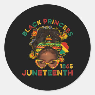 Sticker Rond Black Princes Juneteenth 1865 Mois de l'Histoire M