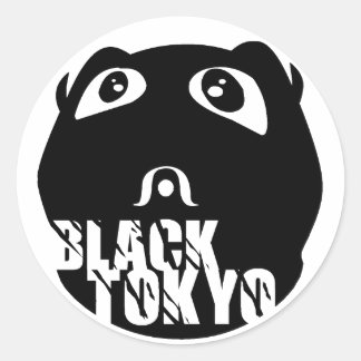 Sticker Rond Black-Tokyo x Lamebot nourrir des gifles