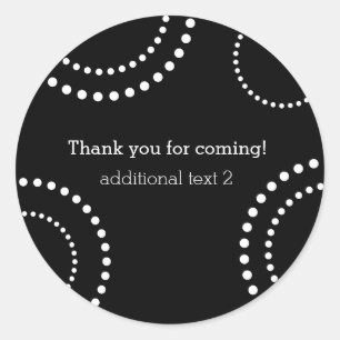 Sticker Rond Black & White Dotée Swirl parti favoriser les auto