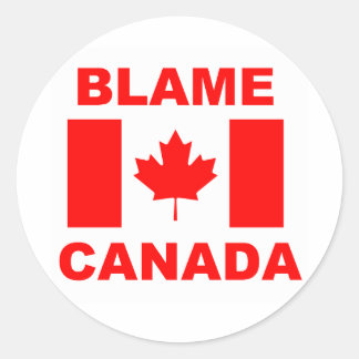Sticker Rond Blâmer le Canada