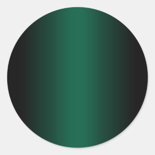 Sticker Rond Blanc avec fond dégradé vert chasseur