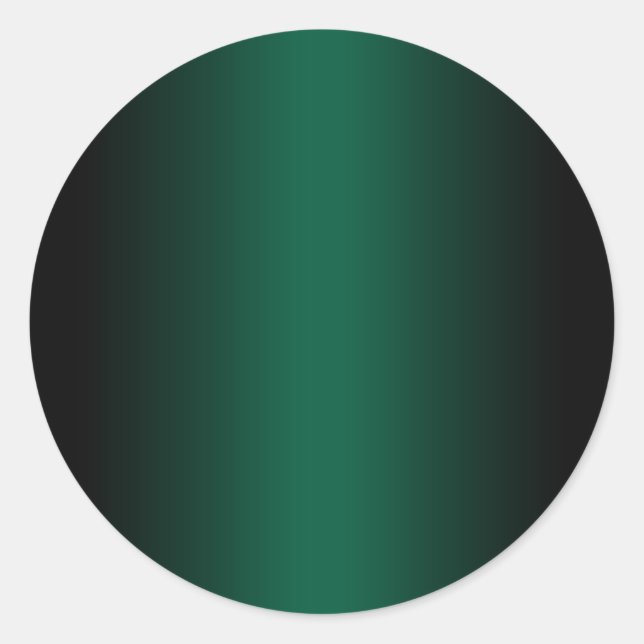 Sticker Rond Blanc avec fond dégradé vert chasseur (Devant)