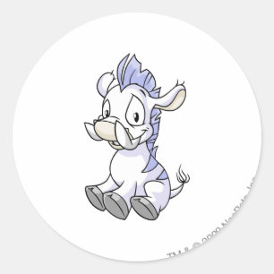 Sticker Rond Blanc de Moehog