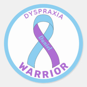 Sticker rond blanc Dyspraxia Warrier
