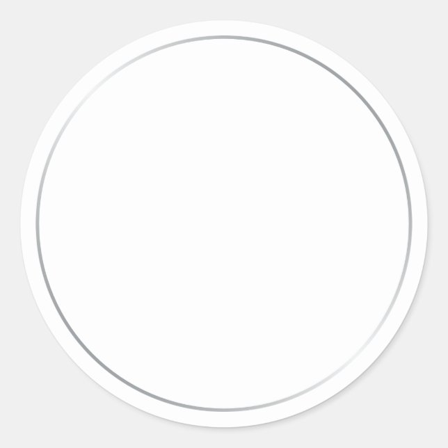 Sticker Rond Blanc et blanc élégant (Devant)