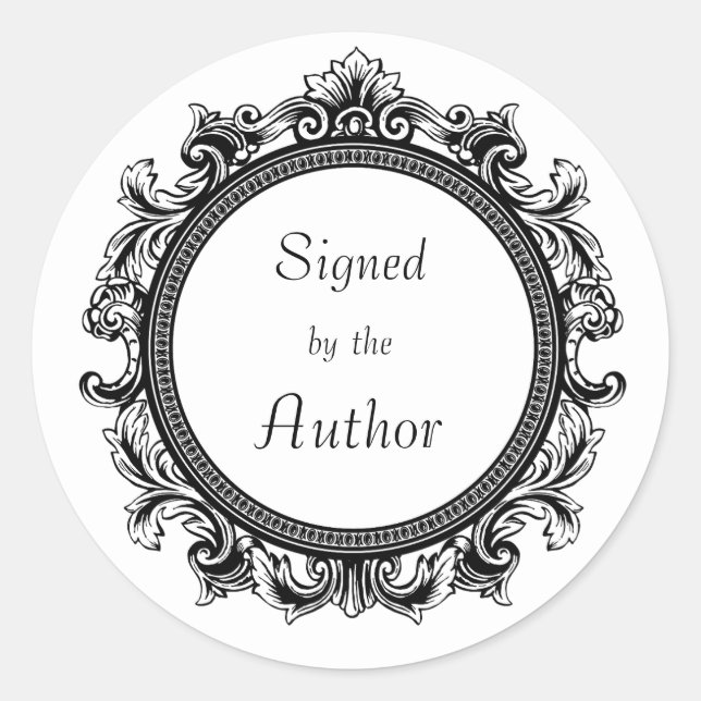 Sticker Rond Blanc et noir (Devant)