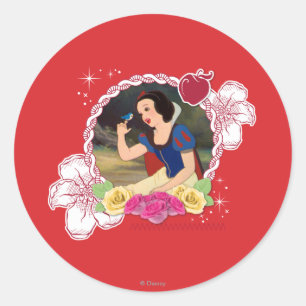 Sticker Rond Blanche-neige - Genre pour tous les grands et peti