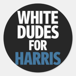 Sticker Rond Blancs pour Harris Kamala Harris Élection 2024