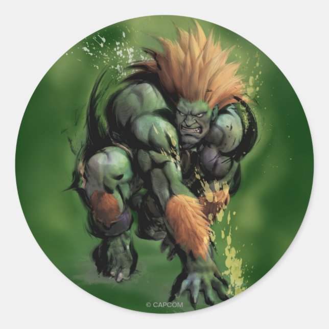 Sticker Rond Blanka Crouch (Devant)