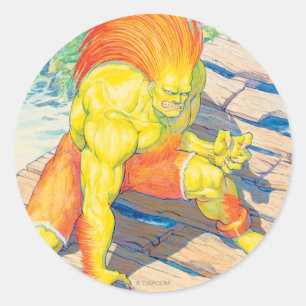 Sticker Rond Blanka sur le pont