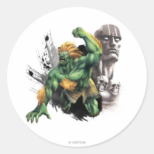 Sticker Rond Blanka Vs. Dhalsim
