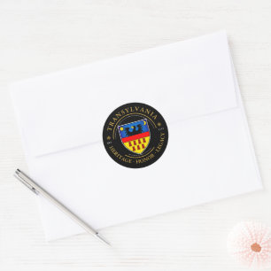Sticker Rond Blason des Saxons de Transylvanie