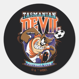 Sticker Rond Blason du Football Club Tasmanian Devil