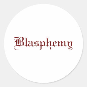 Sticker Rond Blasphème (rouge)