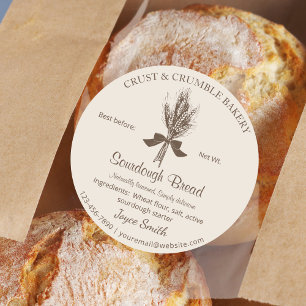 Sticker Rond Blé rustique pâte à pain
