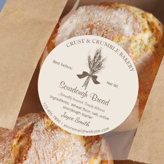 Sticker Rond Blé rustique pâte à pain