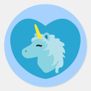 Sticker Rond Bleu
