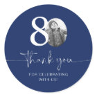 Bleu 80e anniversaire Merci