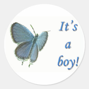 Sticker Rond Bleu à l'Est Nouveau bébé C'est un petit Stiickers