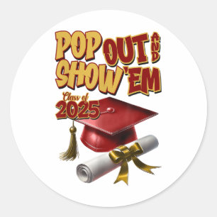 Sticker Rond Bleu Cl De 2025 Pop Out Et Montrer La Graduation E
